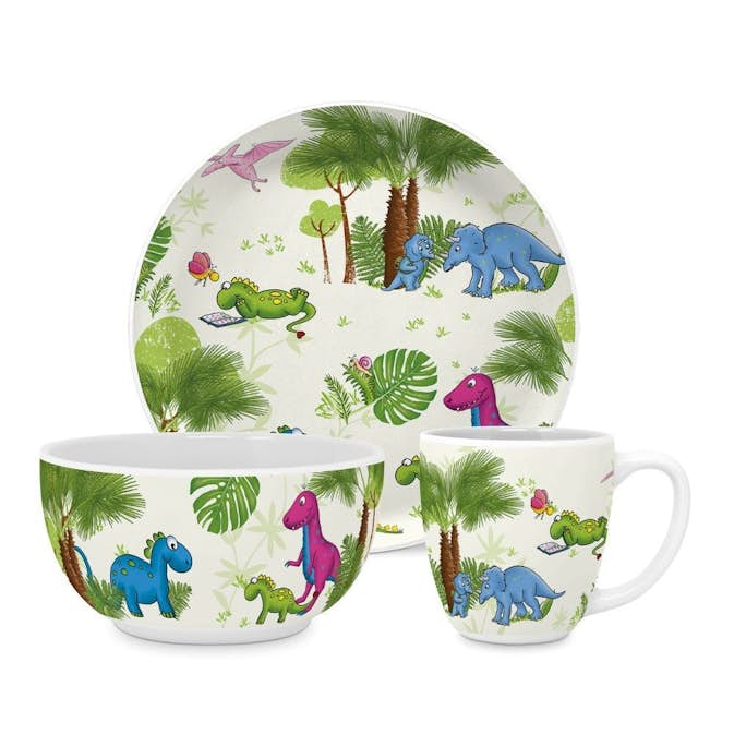 Barnservis Paperproducts Design Dinos 3 Delar