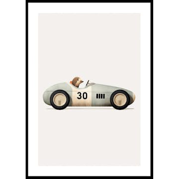 Poster Gallerix Hedgehog In Toy Car