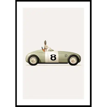 Poster Gallerix Rabbit In Toy Car