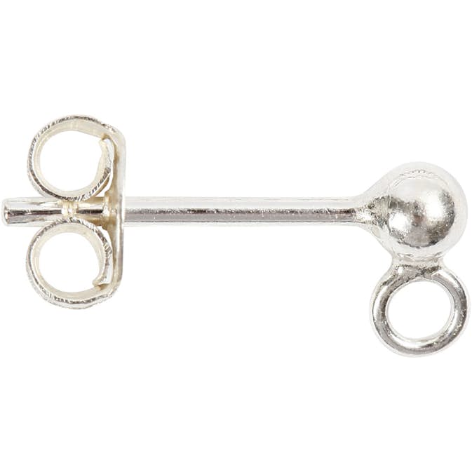 Öronstickare Creativ Company Sterlingsilver med Kula L13 mm 10 St/1 Förp