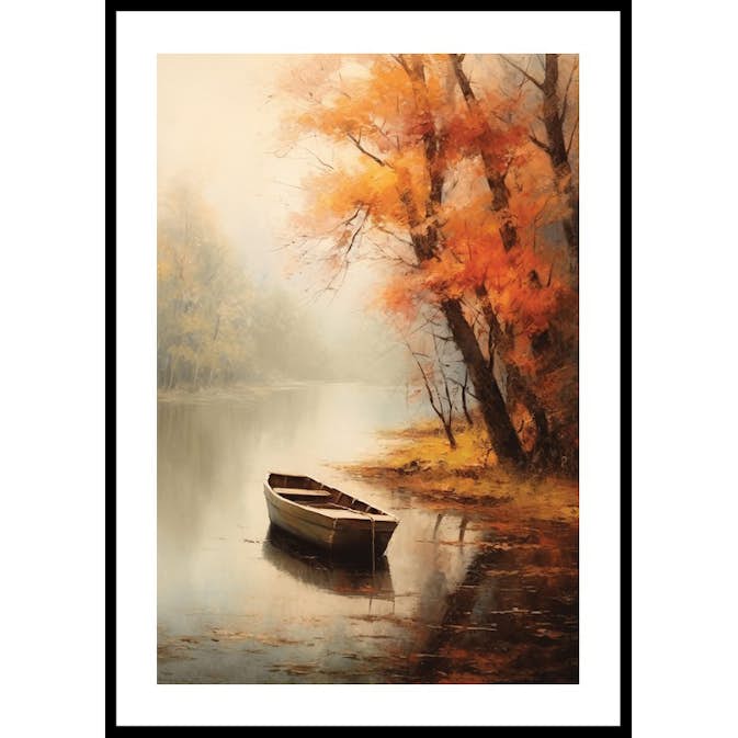 Poster Gallerix Rowing Boat In Autumn