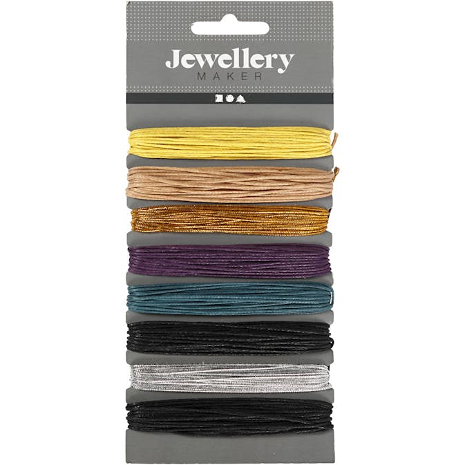 Bomullssnöre Creativ Company Mixade Färger Tjocklek 1 mm 8x5 m/1 Förp