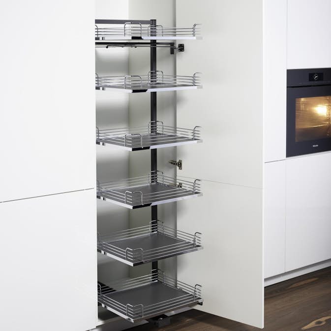 Högskåpsutdrag Theofils Kesseböhmer Tandem Solo Arena Classic Grå/Silver 6 Hyllor