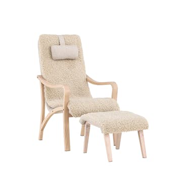 Loungefåtölj Venture Home Fårö med Fotpall