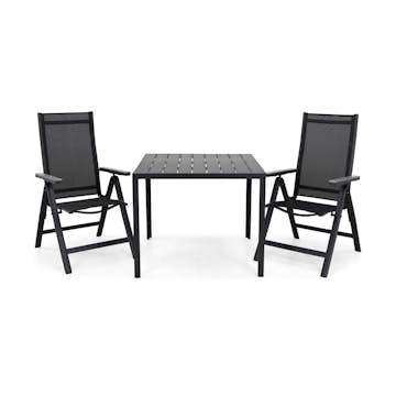 Matgrupp Comfort Garden Tunis Matgrupp Utomhus 90 med 2 Monaco Positionsstol