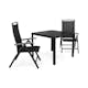 Matgrupp Comfort Garden Tunis Matgrupp Utomhus 90 med 2 Monaco Lyx Positionsstol