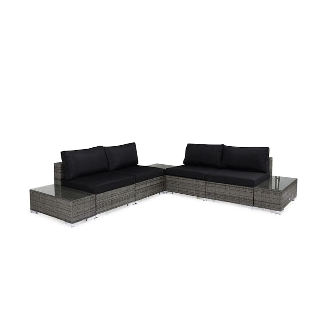 Loungegrupp Comfort Garden Bahamas 5-sits med Dubbla Avslut och Divan/Bord
