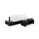 Loungegrupp Comfort Garden Bahamas 3-sits med Avslut och Bord med Hylla Utomhus