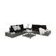 Loungegrupp Comfort Garden Bahamas 4-sits med Divan, Dubbla Avslut och Bord med Hylla Utomhus