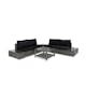 Loungegrupp Comfort Garden Bahamas 4-sits med Divan, Dubbla Avslut och Bord med Hylla Utomhus