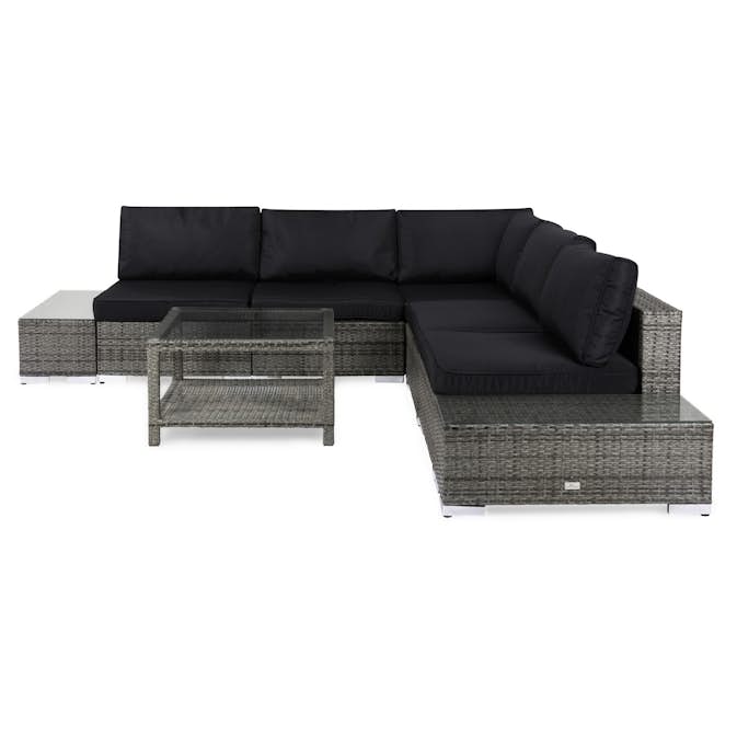 Loungegrupp Comfort Garden Bahamas 5-sits med 2 Avslut och Bord 75x75 Utomhus