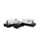 Loungegrupp Comfort Garden Bahamas 4-sits med Divan, Dubbla Avslut och Bord med Hylla Utomhus