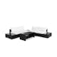 Loungegrupp Comfort Garden Bahamas 4-sits med Divan, Dubbla Avslut och Bord med Hylla Utomhus