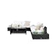 Loungegrupp Comfort Garden Bahamas 4-sits med Divan, Dubbla Avslut och Bord med Hylla Utomhus