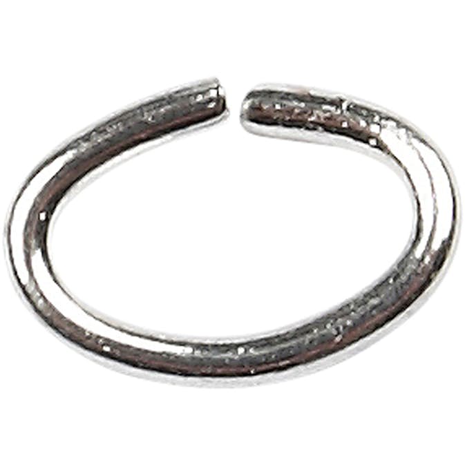 Ovala Ringar Creativ Company Försilvrad Tjocklek 0,7 mm 50 St/1 Förp