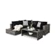 Loungegrupp Comfort Garden Bahamas 4-sits med Avslut och Bord med Hylla Utomhus