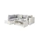 Loungegrupp Comfort Garden Bahamas 4-sits med Avslut och Bord med Hylla Utomhus