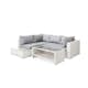 Loungegrupp Comfort Garden Bahamas 4-sits med Avslut och Bord med Hylla Utomhus