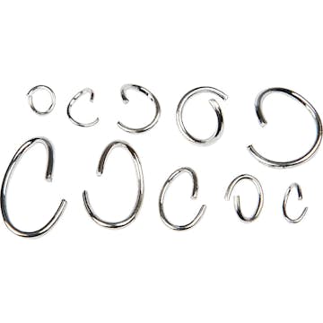 Oval- och O-ring Creativ Company Sortiment Försilvrad 800 Mix/1 Förp