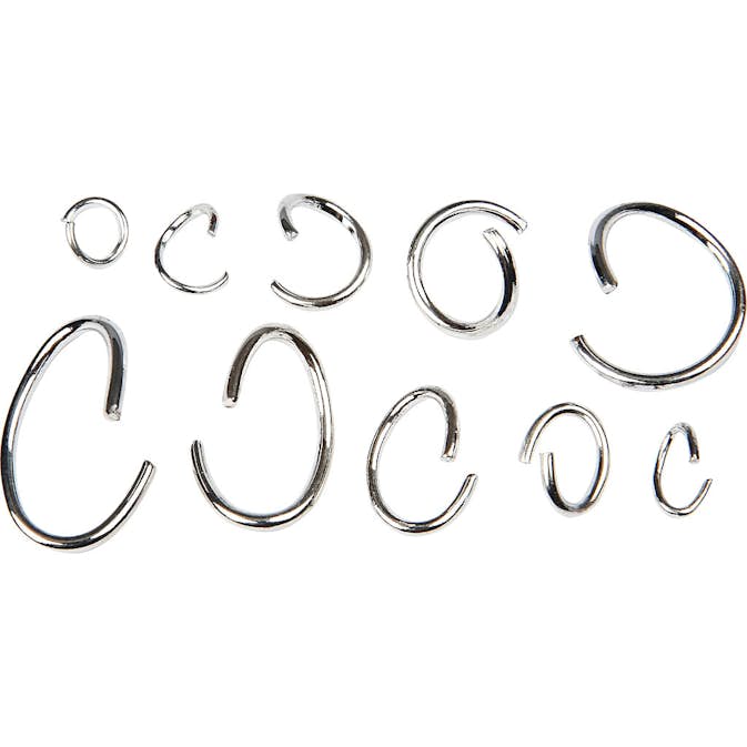 Oval- och O-ring Creativ Company Sortiment Försilvrad 800 Mix/1 Förp