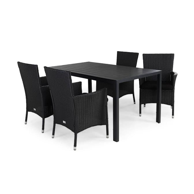 Matgrupp Comfort Garden Tunis Matgrupp Utomhus 150 med 4 Thor Fåtölj m Dyna