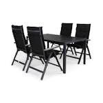 Matgrupp Comfort Garden Tunis Matgrupp Utomhus 150x90 med 4 Monaco Light Positionsstol m Dyna