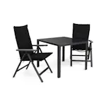 Matgrupp Comfort Garden Tunis Matgrupp Utomhus 90x90 med 2 Monaco Light Positionsstol m Dyna