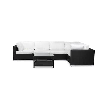 Loungegrupp Comfort Garden Bahamas 5-sits med Armstöd och Bord 75x75