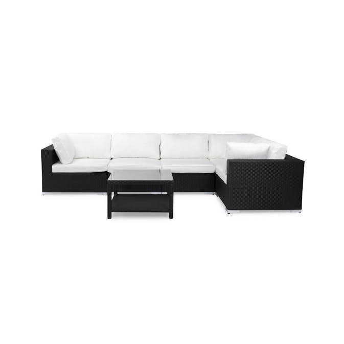 Loungegrupp Comfort Garden Bahamas 5-sits med Armstöd och Bord 75x75