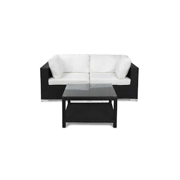 Loungegrupp Comfort Garden Bahamas 2-sits med Bord med Hylla Utomhus