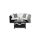 Loungegrupp Comfort Garden Bahamas 2-sits med Bord med Hylla Utomhus