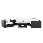 Loungegrupp Comfort Garden Bahamas 5-sits Hörn med Fåtölj och Bord 75x75