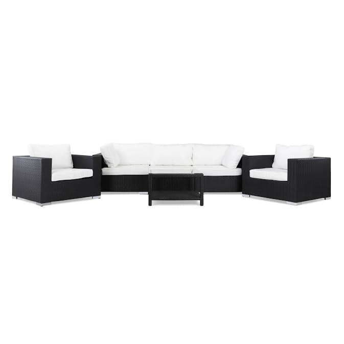 Loungegrupp Comfort Garden Bahamas 3-sits med 2 Fåtöljer och Bord 75x75 Utomhus