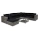 Loungegrupp Comfort Garden Bahamas 7-sits med Utebord 2 Utomhus
