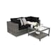 Loungegrupp Comfort Garden Bahamas 2-sits med Bord med Hylla Utomhus