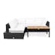 Loungegrupp Comfort Garden Bahamas 4-sits med Avslut och Bord Svart/Teak Utomhus