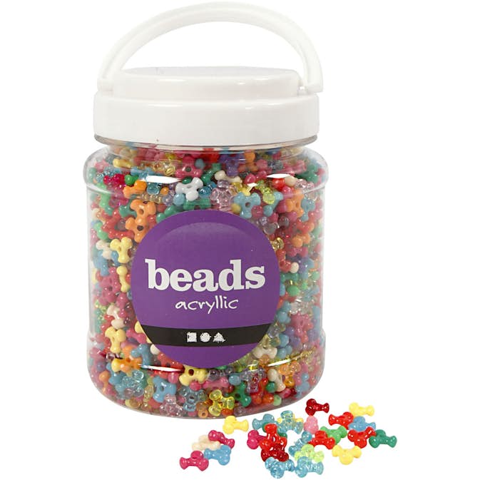 Snurrmix Creativ Company Mixade Färger Dia. 10 mm Hålstl 2 mm 700 ml/1 Burk