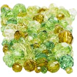 Plastpärlor Creativ Company Harmoni Facetterade Mixade Gyllen Stl 4-12 mm Hålstl 1-2,5 mm1 Förp