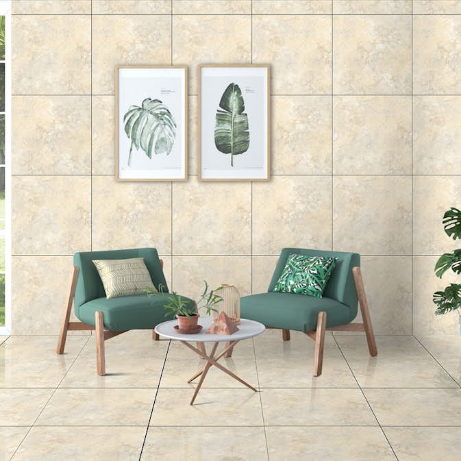 Klinker Netto Ceramika Rhodos Creama Polished 60x60 cm