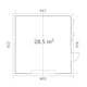 Garage Palmako Andre 24,6 m² Byggsats med Sadeltak