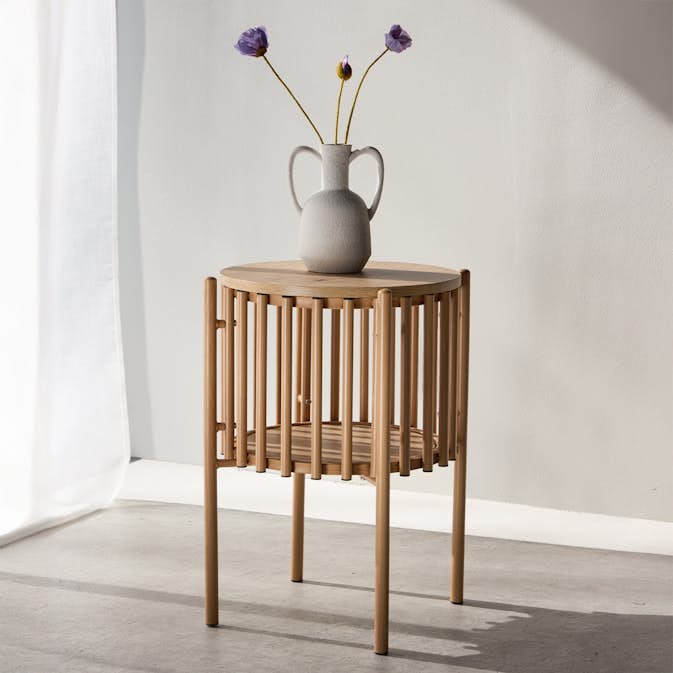 Sidobord Venture Home Rubbo Ø45x65 cm med Förvaring