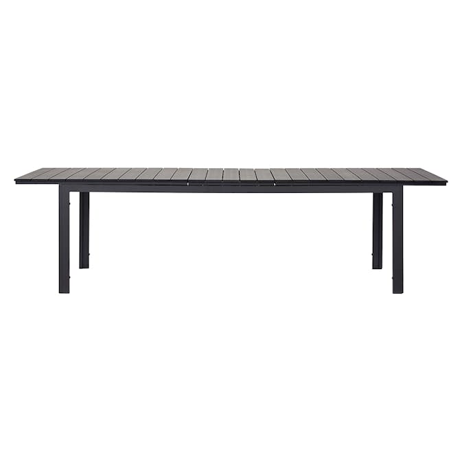 Utebord Outfit Willy Förlängningsbart Trädgårdsbord i Svart Aluminium/Polywood