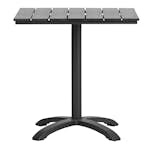 Cafébord Outfit 70x70 cm Trädgårdsbord med Svart Aluminiumstomme