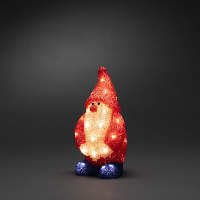 Dekorationsfigur Gnosjö Konstsmide Tomte Akryl 36 cm 32 LED