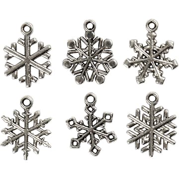 Berlocker Creativ Company Snöflingor Hål 1,5 mm 18 delar