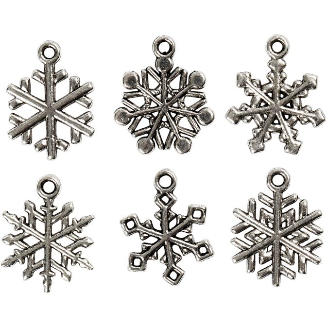 Berlocker Creativ Company Snöflingor Hål 1,5 mm 18 delar