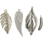 Berlocker Creativ Company Fjädrar Hål 12-20 mm 4-pack