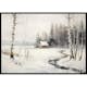 Poster Gallerix Cottage Winter Landscape