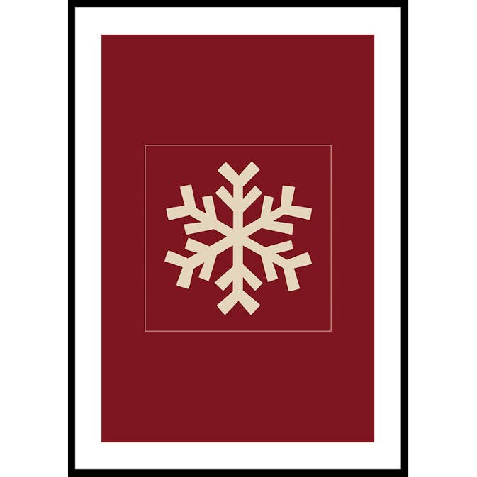 Poster Gallerix Snowflake R&W