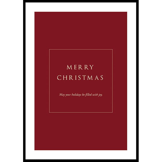 Poster Gallerix Merry Christmas Joy R&W